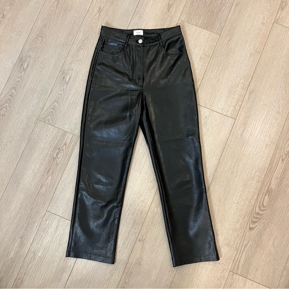 The Melina black vegan leather pants by Wilfred from Aritzia. - Picture 3 of 15